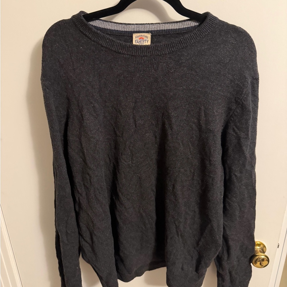 Gray Crewneck faherty Sweater